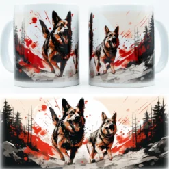 German Shepherds sunset -Muki
