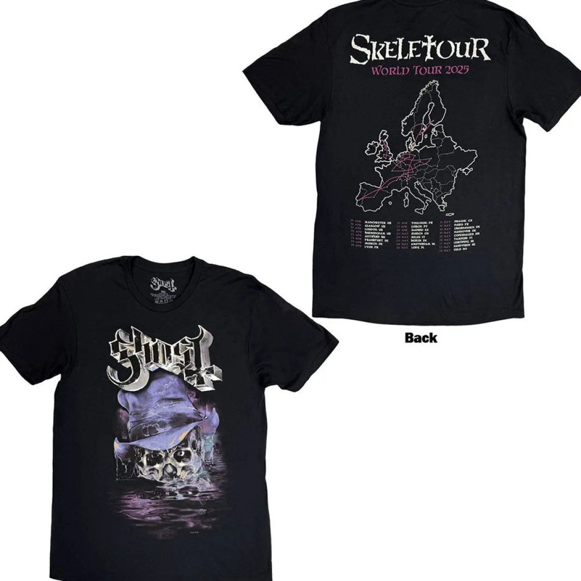 Ghost: Skeletour Admat '25 tour dates - T-paita