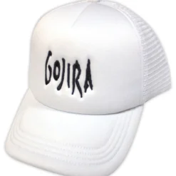 Gojira: Logo - Mesh back Lippis, valkoinen
