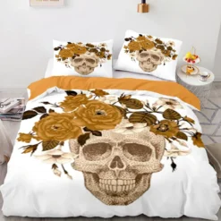 Gold skull - Pussilakana + tyynyliina