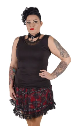 Gothic Skirt Tartan Pattern - hame