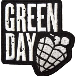 Green Day: Stacked logo & grenade - Kangasmerkki