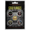 Guns N Roses Bullet logo - Pinssi setti 5kpl