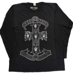 Guns N' Roses Monochrome cross Dip-dye - Pitkähihainen paita