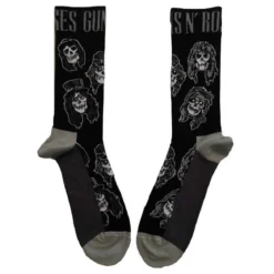 Guns N' Roses: Skulls band monochrome - Nilkkasukat