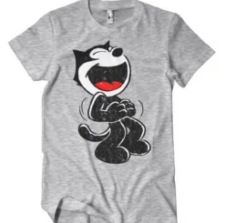 Hand Drawn Felix The Cat - T-paita, harmaa