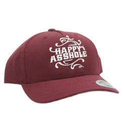 Happy Asshole Classics 5-Panel Premium curved visor snapback - Lippis, maroon