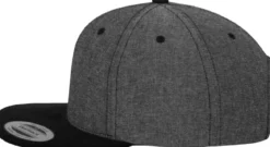 Happy Asshole Flexfit Chambray-Suede snapback - Lippis, black