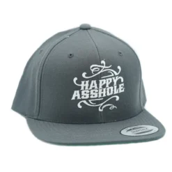 Happy Asshole Flexfit Classic snapback - Lippis, darkgrey