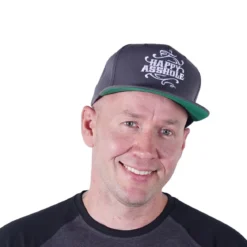 Happy Asshole Flexfit Classic snapback - Lippis, darkgrey