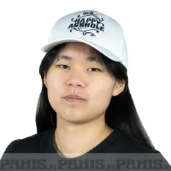 Happy Asshole Flexfit Curved Bandana Tie - Lippis, white
