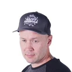 Happy Asshole Flexfit 110 Mesh - Lippis, charcoal