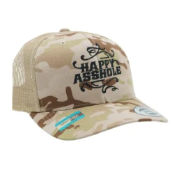 Happy Asshole Flexfit retro trucker multicam - lippis, khaki