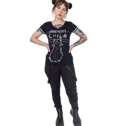 Heartless Moon Kitty Varsity - Lady fit T-paita
