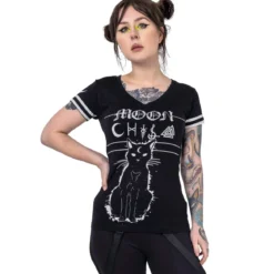 Heartless Moon Kitty Varsity - Lady fit T-paita