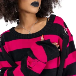 Heartless Oriana - Neulepaita, black/dark pink
