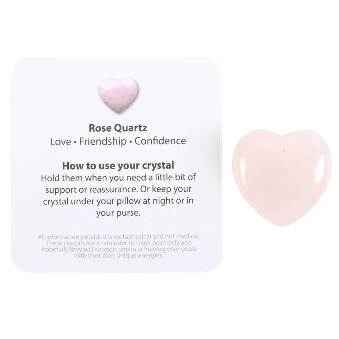 I Love You Rose Quartz - Kristallisydän ja pussi