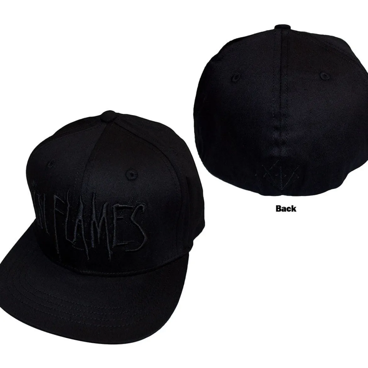 In Flames: Black logo - Snapback Lippis