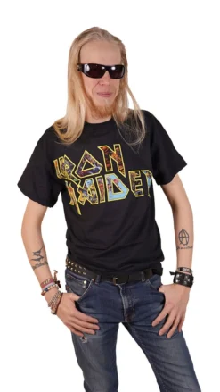 Iron Maiden Eddie Logo- T-paita