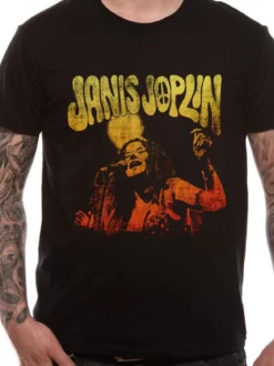 Janis Joplin Peace Photo - T-paita