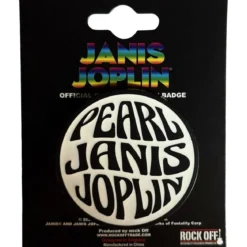 Janis Joplin: Pearl Emblem Mono - Pinssi