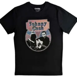 Johnny Cash Walking Guitar & Front On - T-paita