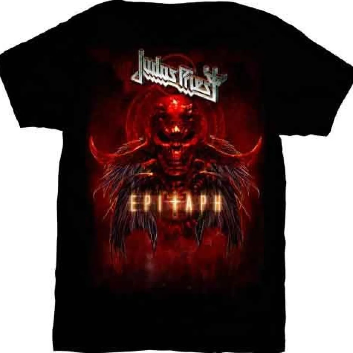 Judas Priest Epitaph Red Horns - T-paita