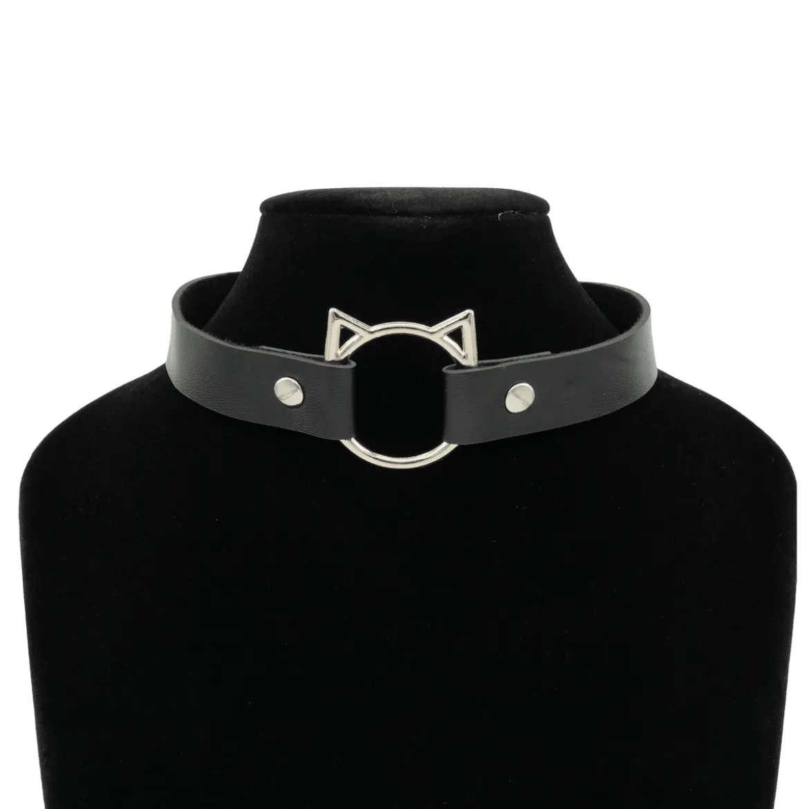 Keinonahka choker - Cat ring