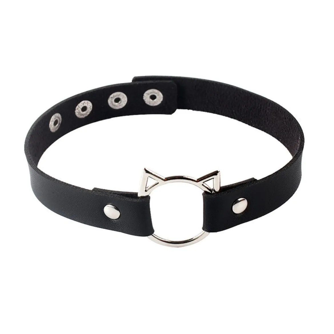 Keinonahka choker - Cat ring