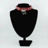 Keinonahka choker - Heart lock