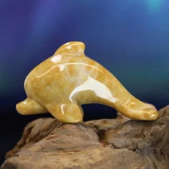 Keltainen aventuriini Delfiini 7,5cm