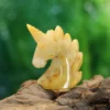 Keltainen aventuriini yksisarvinen 5cm