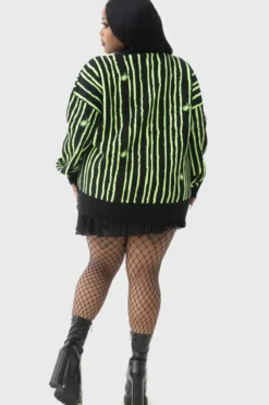 Killstar Beetlejuice, Beetlejuice, Beetlejuice Intarsia - Neuletakki