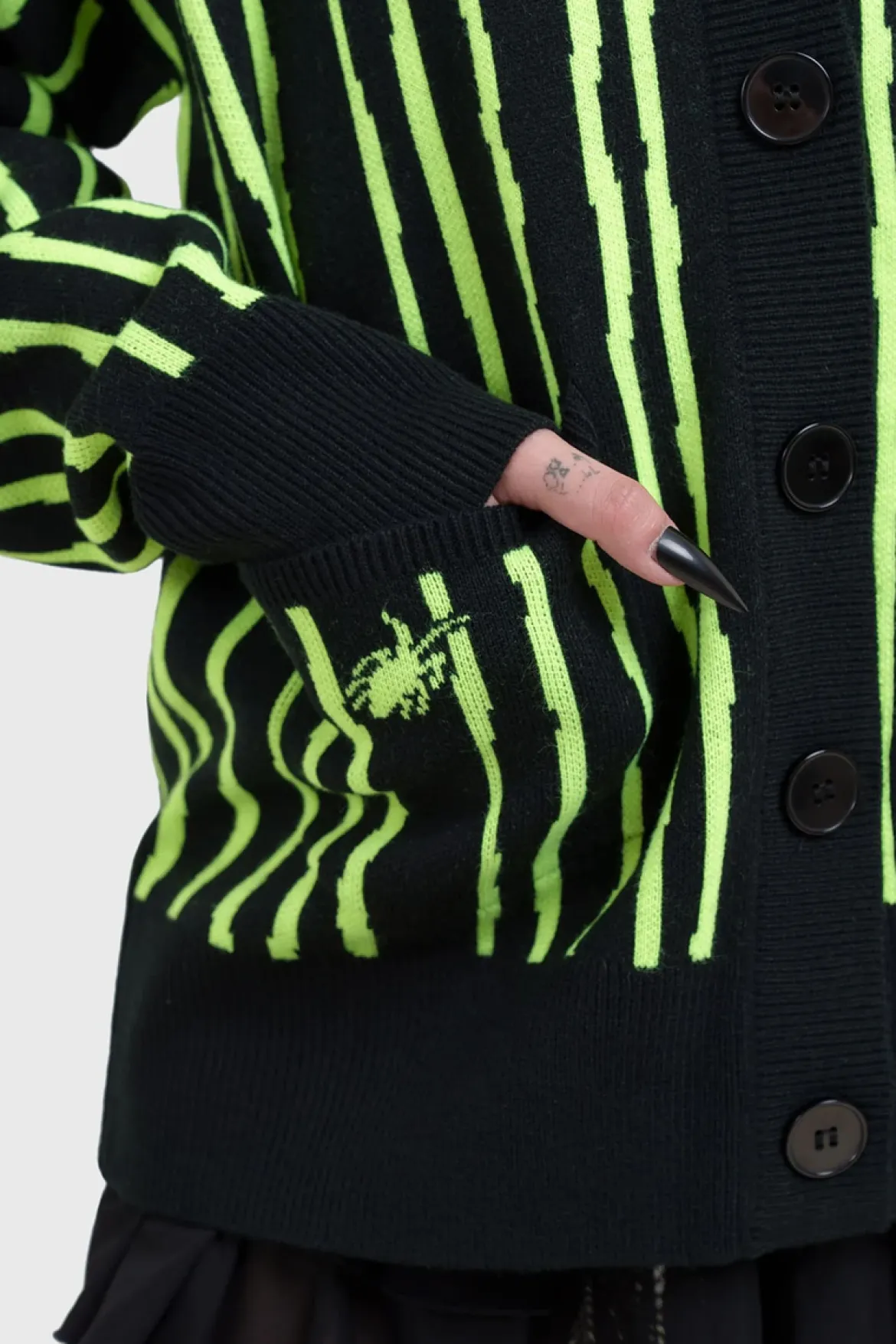 Killstar Beetlejuice, Beetlejuice, Beetlejuice Intarsia - Neuletakki