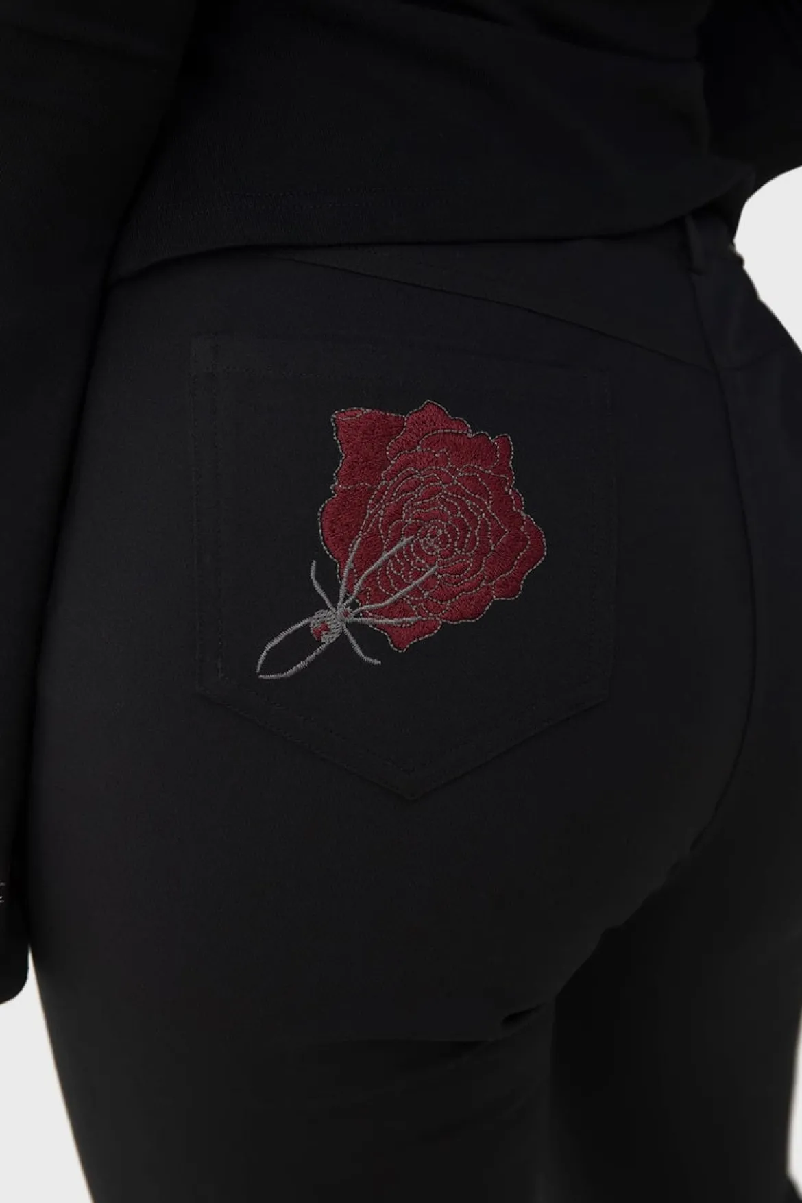 Killstar Blood Rose - Leveälahkeiset Housut