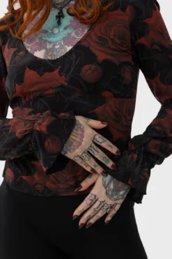 Killstar Blood Rose - Pitkähihainen paita