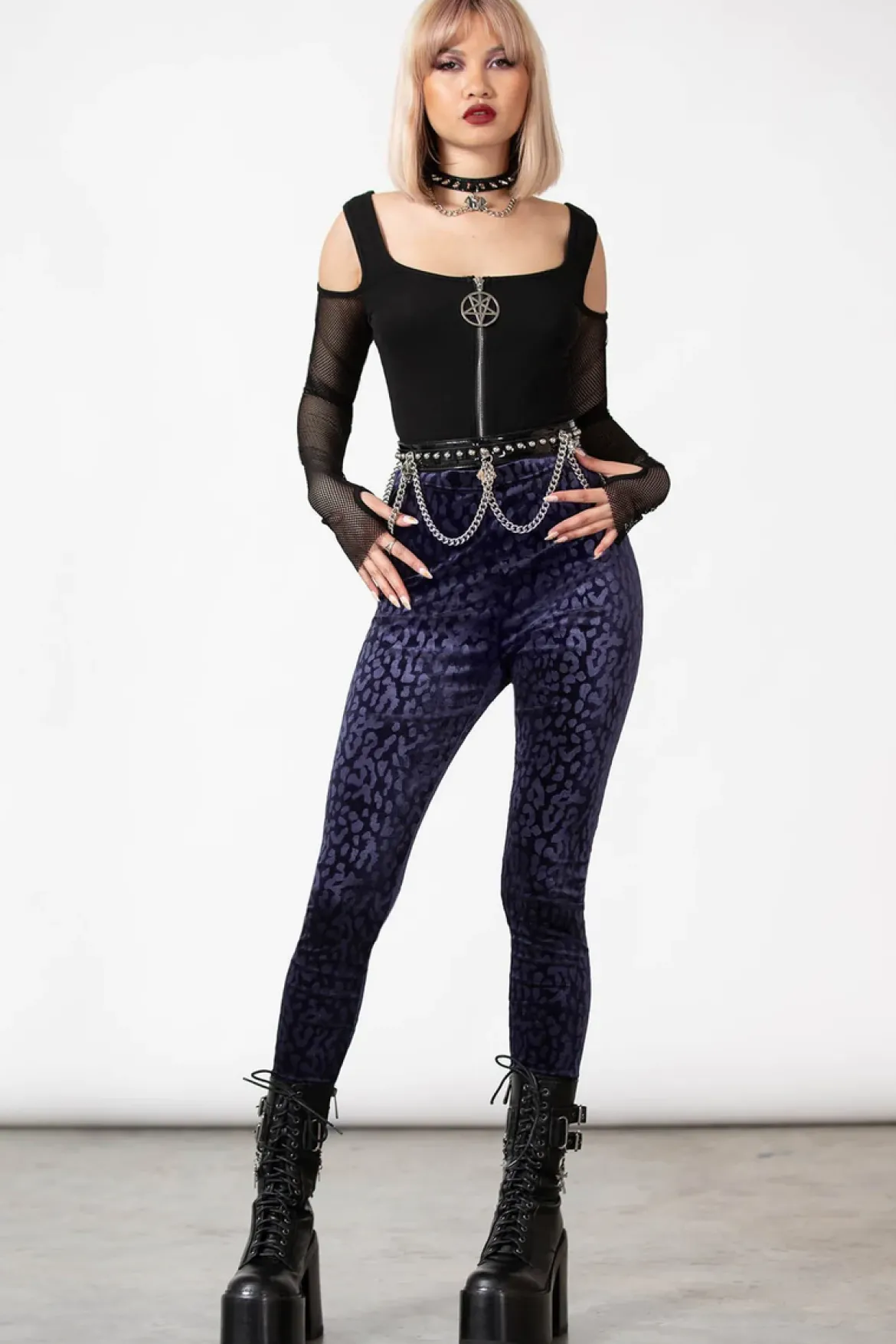 Killstar Caturday - leggingsit, luumu