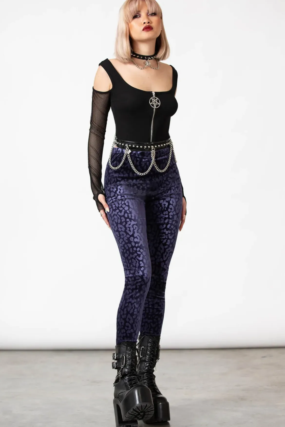 Killstar Caturday - leggingsit, luumu