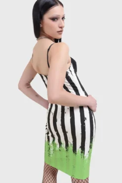 Killstar Distressed Stripe Bodycon -Mekko