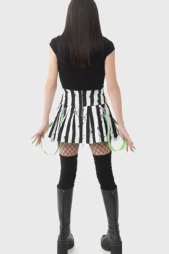 Killstar Distressed Stripe Pleated - Minihame