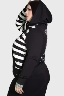 Killstar Distressed Stripe - Vetoketjuhuppari