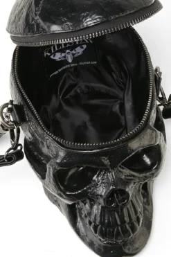 Killstar Grave Digger Skull - Käsilaukku, musta