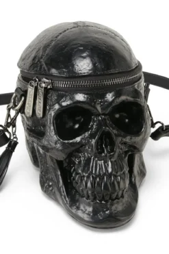 Killstar Grave Digger Skull - Käsilaukku, musta
