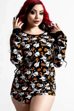 Killstar Haunted Pumpkin - Pitkähihainen paita