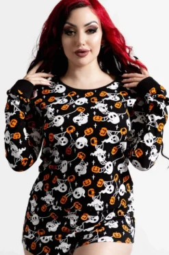 Killstar Haunted Pumpkin - Pitkähihainen paita