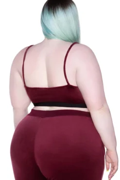 Killstar Just Cropped Up - Velour Bralette, burgundy