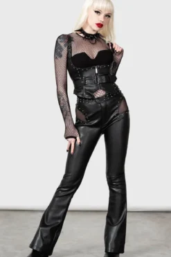 Killstar Manticore's Muse - Leveälahkeiset Housut