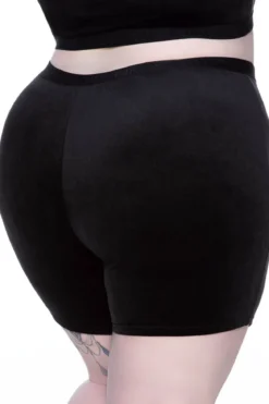 Killstar Moon Cycle - Velour Pyöräilyshortsit, black