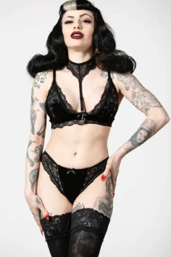 Killstar Pin Stuck - Rintaliivit, mustat
