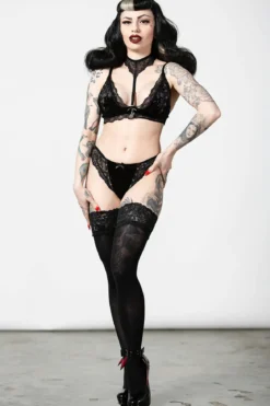 Killstar Pin Stuck - Rintaliivit, mustat